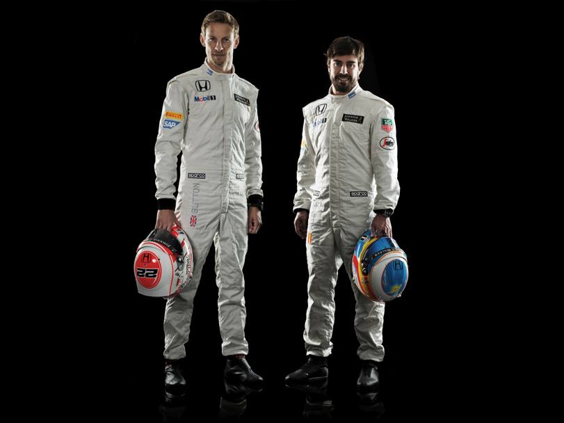 Jenson Button (un titolo mondiale) e Fernando Alonso (due mondiali) i piloti titolari del team 